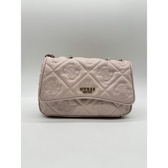 GUESS Marieke faux-leather flap convertible shoulder crossbody bag - Light Pink - Picture 4 of 10